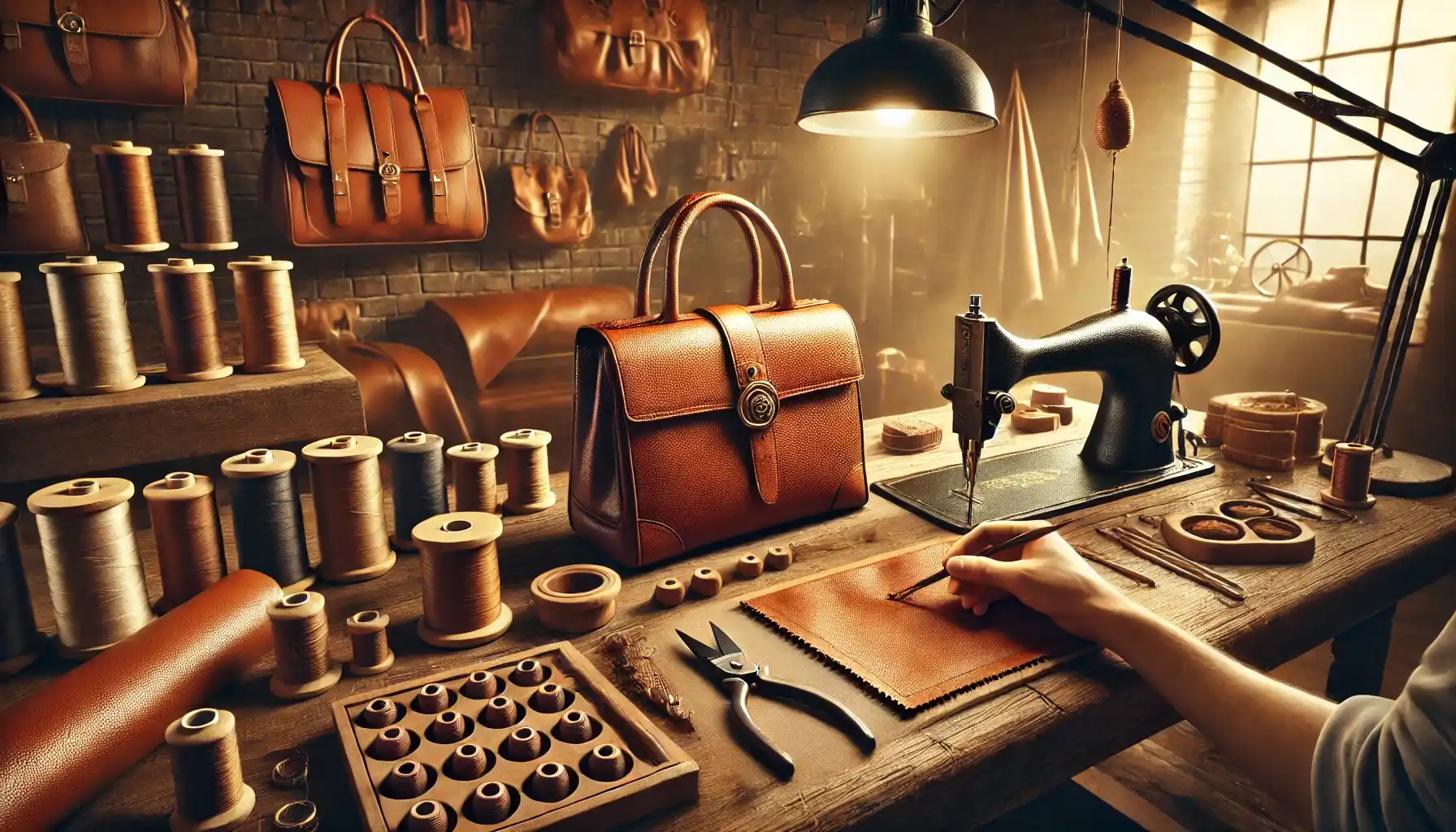 the meticulous craftsmanship involved in creating luxury leather accessories.